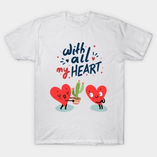 Cute hearts. Friendship concept T-Shirt